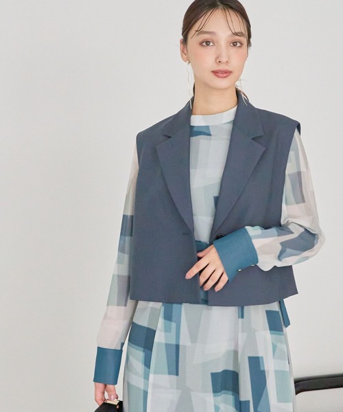 Andemiu（アンデミュウ）の「テーラーベスト152264（ベスト・レディース・ブルー/ブラック/ブラウン・FREE）」の3枚目の写真