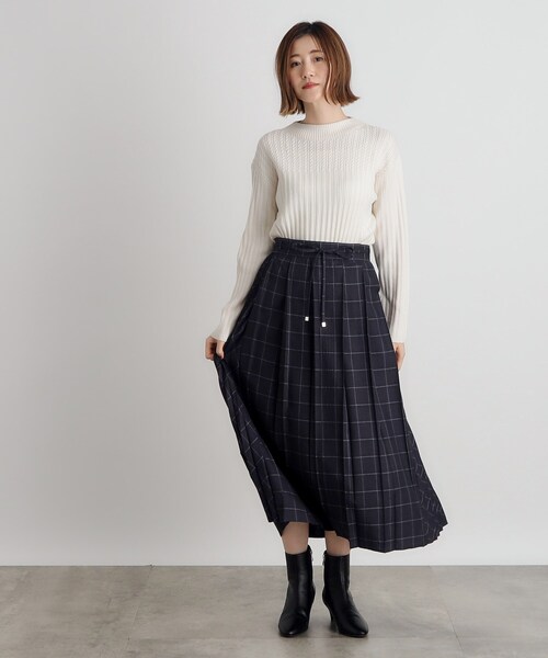 grove（グローブ）の「◆【毛玉軽減／洗える】ミニケーブルニット（ニット/セーター・レディース・オフホワイト/ブラック/ブラウン系/レッド系/ライトグレー系9・02/03/01/04/05）」の11枚目の写真