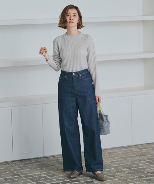 grove（グローブ）の「◆【毛玉軽減／洗える】ミニケーブルニット（ニット/セーター・レディース・オフホワイト/ブラック/ブラウン系/レッド系/ライトグレー系9・02/03/01/04/05）」の17枚目の写真