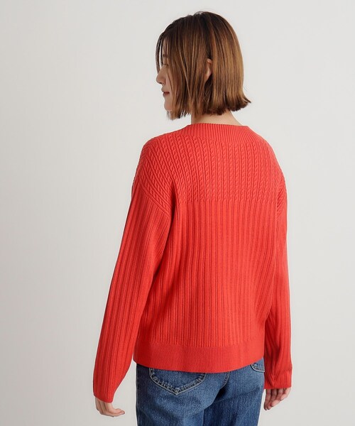 セール】【毛玉軽減／洗える】ミニケーブルニット（ニット/セーター