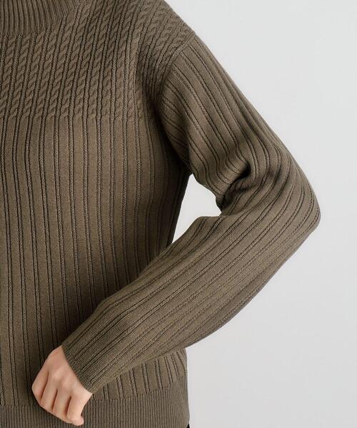 grove（グローブ）の「◆【毛玉軽減／洗える】ミニケーブルニット（ニット/セーター・レディース・オフホワイト/ブラック/ブラウン系/レッド系/ライトグレー系9・02/03/01/04/05）」の7枚目の写真