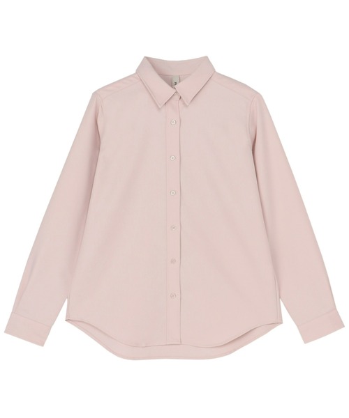 TOKYO SHIRTS（トウキョウシャツ）の「ウールライク レギュラー レディース長袖カジュアルシャツ（シャツ/ブラウス・レディース・チャコール/ピンク/ブラック/オフホワイト・LL/M/L）」の4枚目の写真