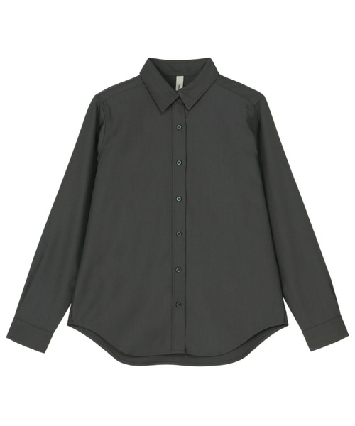 TOKYO SHIRTS（トウキョウシャツ）の「ウールライク レギュラー レディース長袖カジュアルシャツ（シャツ/ブラウス・レディース・チャコール/ピンク/ブラック/オフホワイト・LL/M/L）」の3枚目の写真