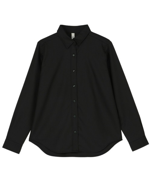 TOKYO SHIRTS（トウキョウシャツ）の「ウールライク レギュラー レディース長袖カジュアルシャツ（シャツ/ブラウス・レディース・チャコール/ピンク/ブラック/オフホワイト・LL/M/L）」の2枚目の写真