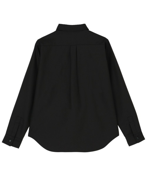 TOKYO SHIRTS（トウキョウシャツ）の「ウールライク レギュラー レディース長袖カジュアルシャツ（シャツ/ブラウス・レディース・チャコール/ピンク/ブラック/オフホワイト・LL/M/L）」の9枚目の写真