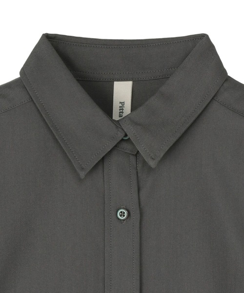 TOKYO SHIRTS（トウキョウシャツ）の「ウールライク レギュラー レディース長袖カジュアルシャツ（シャツ/ブラウス・レディース・チャコール/ピンク/ブラック/オフホワイト・LL/M/L）」の14枚目の写真