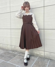 F i.n.t | ベルト付きプリーツジャンパースカート(ジャンパースカート)