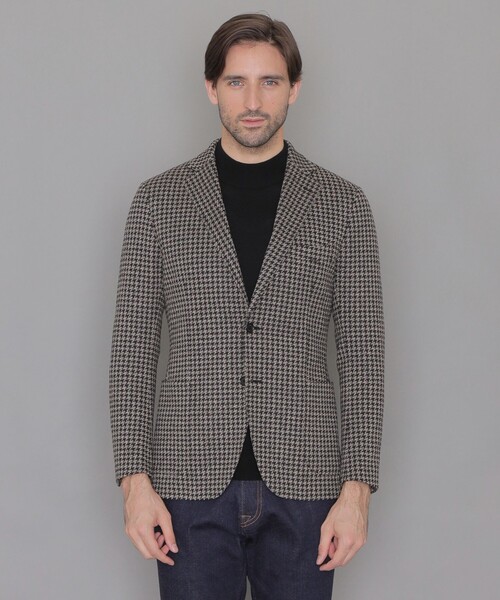 MACKINTOSH LONDON(マッキントッシュ ロンドン)の「【FLEX JERSEY】【ROMA/ローマ】ハウンドトゥースジャケット(テーラードジャケット・メンズ・ダークネイビー・36/40/38)」の3枚目の写真