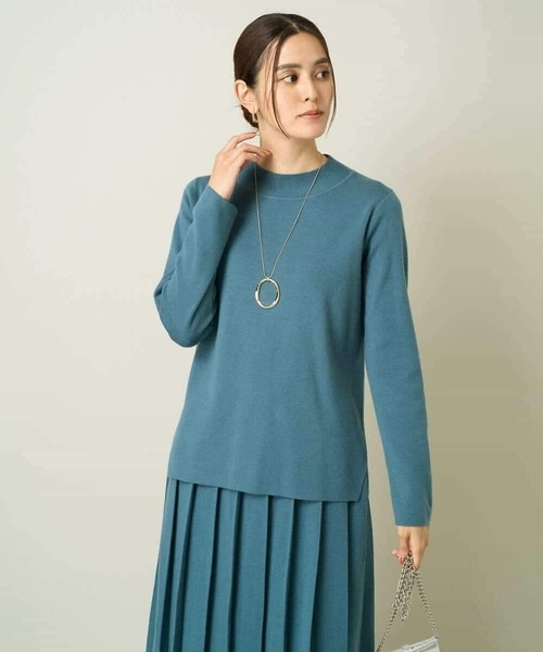a.v.v（アーヴェヴェ）の「【洗える】プチハイネックニット【アンサンブル対応】（ニット/セーター・レディース・ブルー/グレー/アイボリー/ブラック/オレンジ/ミント/ライトグレー/レッド/ネイビー・34/36/38/42/40）」の11枚目の写真