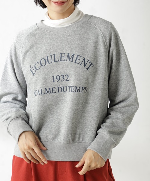 FOUND GOOD（ファウンドグッド）の「ロゴプリントクリーンウラケ（スウェット・レディース・ネイビー/ブルー系2/レッド系5/アイボリー/グレー系5・S/M/L）」の2枚目の写真