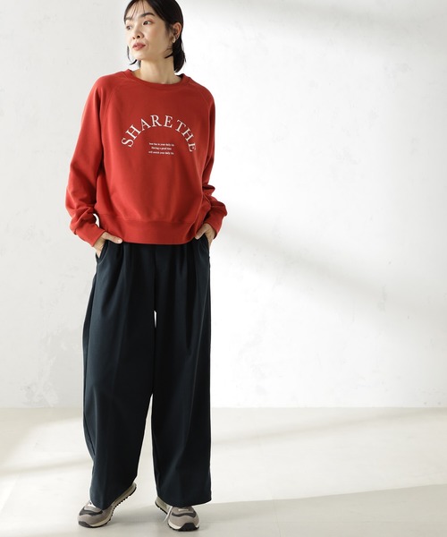 FOUND GOOD（ファウンドグッド）の「ロゴプリントクリーンウラケ（スウェット・レディース・ネイビー/ブルー系2/レッド系5/アイボリー/グレー系5・S/M/L）」の5枚目の写真