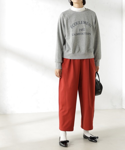 FOUND GOOD（ファウンドグッド）の「ロゴプリントクリーンウラケ（スウェット・レディース・ネイビー/ブルー系2/レッド系5/アイボリー/グレー系5・S/M/L）」の6枚目の写真