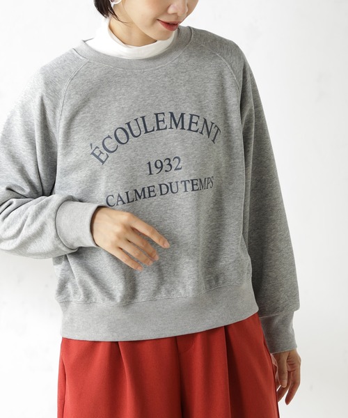 FOUND GOOD（ファウンドグッド）の「ロゴプリントクリーンウラケ（スウェット・レディース・ネイビー/ブルー系2/レッド系5/アイボリー/グレー系5・S/M/L）」の7枚目の写真