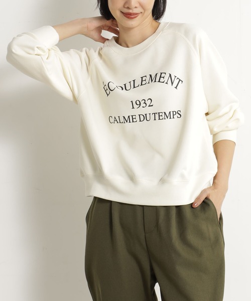 FOUND GOOD（ファウンドグッド）の「ロゴプリントクリーンウラケ（スウェット・レディース・ネイビー/ブルー系2/レッド系5/アイボリー/グレー系5・S/M/L）」の10枚目の写真