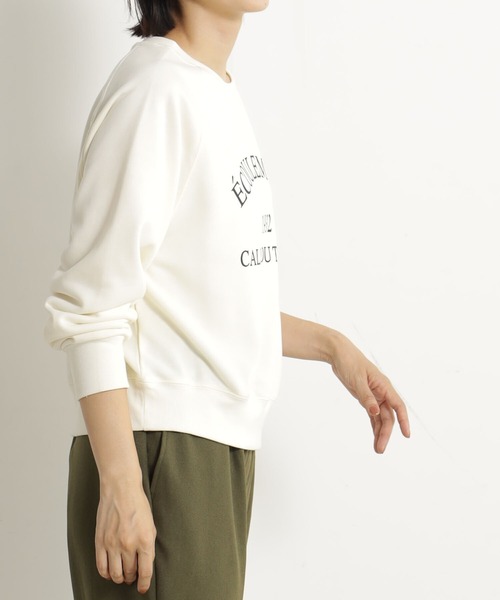 FOUND GOOD（ファウンドグッド）の「ロゴプリントクリーンウラケ（スウェット・レディース・ネイビー/ブルー系2/レッド系5/アイボリー/グレー系5・S/M/L）」の11枚目の写真