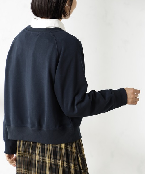 FOUND GOOD（ファウンドグッド）の「ロゴプリントクリーンウラケ（スウェット・レディース・ネイビー/ブルー系2/レッド系5/アイボリー/グレー系5・S/M/L）」の15枚目の写真