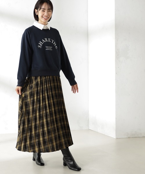 FOUND GOOD（ファウンドグッド）の「ロゴプリントクリーンウラケ（スウェット・レディース・ネイビー/ブルー系2/レッド系5/アイボリー/グレー系5・S/M/L）」の17枚目の写真