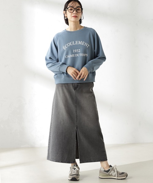 FOUND GOOD（ファウンドグッド）の「ロゴプリントクリーンウラケ（スウェット・レディース・ネイビー/ブルー系2/レッド系5/アイボリー/グレー系5・S/M/L）」の18枚目の写真