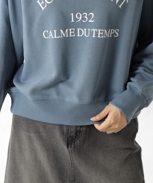 FOUND GOOD（ファウンドグッド）の「ロゴプリントクリーンウラケ（スウェット・レディース・ネイビー/ブルー系2/レッド系5/アイボリー/グレー系5・S/M/L）」の21枚目の写真