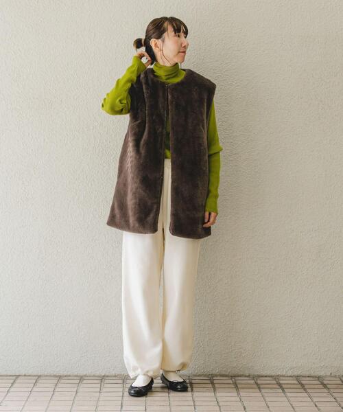 ITEMS URBANRESEARCH（アイテムズ アーバンリサーチ）の「裏起毛スウェットパンツ（その他パンツ・レディース・チャコールグレー/オフホワイト/ネイビー・FREE）」の16枚目の写真