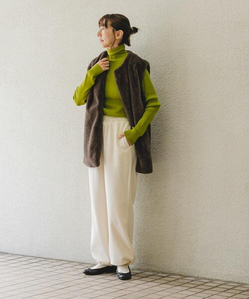 ITEMS URBANRESEARCH（アイテムズ アーバンリサーチ）の「裏起毛スウェットパンツ（その他パンツ・レディース・チャコールグレー/オフホワイト/ネイビー・FREE）」の17枚目の写真