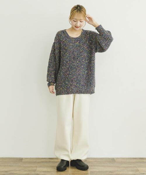 ITEMS URBANRESEARCH（アイテムズ アーバンリサーチ）の「裏起毛スウェットパンツ（その他パンツ・レディース・チャコールグレー/オフホワイト/ネイビー・FREE）」の22枚目の写真