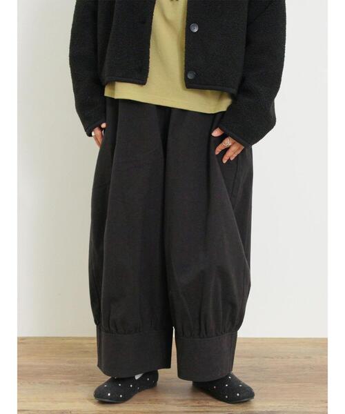 Samansa Mos2(サマンサ モスモス)の「柄アソート裾切替ワイドパンツ(その他パンツ・レディース・ブラウン/モカ/ベージュ/ブラック・F)」の1枚目の写真