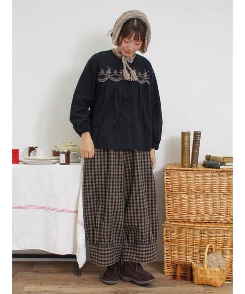 Samansa Mos2(サマンサ モスモス)の「柄アソート裾切替ワイドパンツ(その他パンツ・レディース・ブラウン/モカ/ベージュ/ブラック・F)」の21枚目の写真