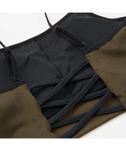 repipi armario（レピピ アルマリオ）の「repipi armario/レピピアルマリオ キッズ パッド付き 編み上げ バックスタイル キャミブラ ショート丈 半袖 Tシャツ セットアイテム（Tシャツ/カットソー・キッズ・ホワイト/ブラック・140cm/160cm/170cm/150cm）」の8枚目の写真