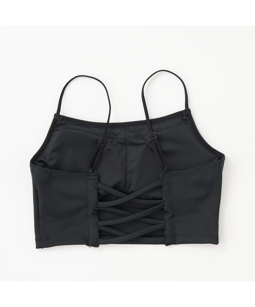 repipi armario（レピピ アルマリオ）の「repipi armario/レピピアルマリオ キッズ パッド付き 編み上げ バックスタイル キャミブラ ショート丈 半袖 Tシャツ セットアイテム（Tシャツ/カットソー・キッズ・ホワイト/ブラック・140cm/160cm/170cm/150cm）」の12枚目の写真