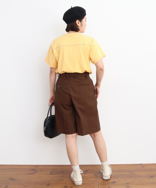 CHILD WOMAN(チャイルドウーマン)の「強撚ツイル マーベルトハーフパンツ(その他パンツ・レディース・ネイビー/ブラウン/ブラウン系その他・36/38)」の10枚目の写真