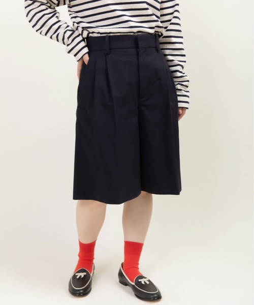 CHILD WOMAN(チャイルドウーマン)の「強撚ツイル マーベルトハーフパンツ(その他パンツ・レディース・ネイビー/ブラウン/ブラウン系その他・36/38)」の13枚目の写真