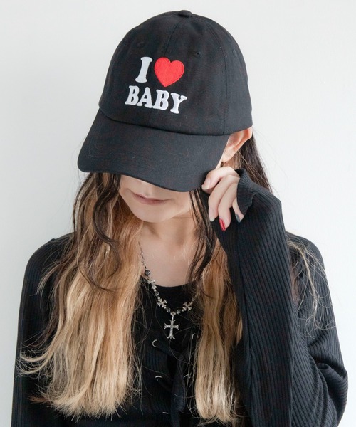 WEGO（ウィゴー）の「WEGO/アイラブ刺繍キャップ（キャップ・レディース・ブラック系2/ブラック・FREE）」の9枚目の写真