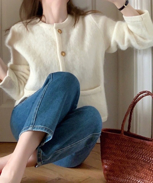 IRADOWL(アイラドール)の「ショート丈ニットカーディガン(カーディガン/ボレロ・レディース・ホワイト・SMALL/MEDIUM)」の4枚目の写真