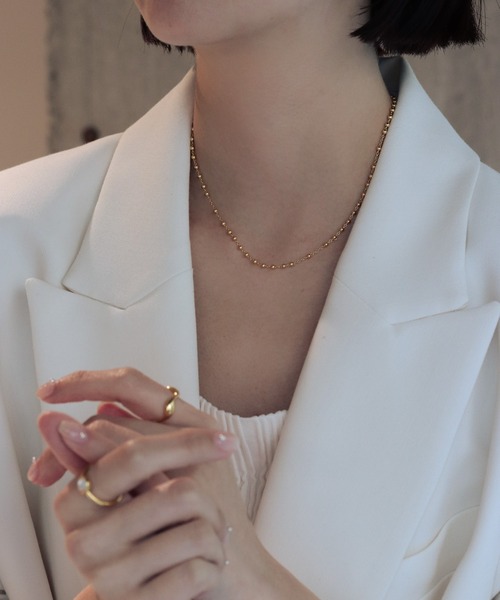 【セール】【silver925】ボールとばしネックレス（ネックレス）｜bonu.（ボヌ）