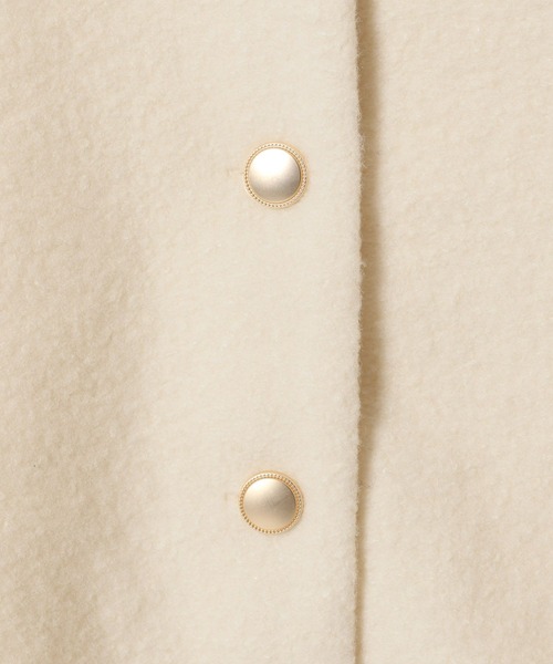 mysty woman（ミスティウーマン）の「金ボタンノーカラーカーディガン 289330（カーディガン/ボレロ・レディース・オフホワイト/ブラック/ライトグレー・FREE）」の15枚目の写真