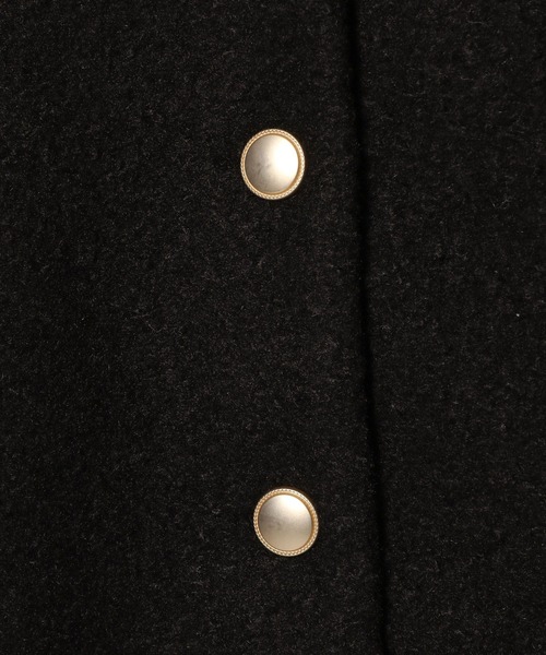 金ボタンノーカラーカーディガン 289330（カーディガン/ボレロ