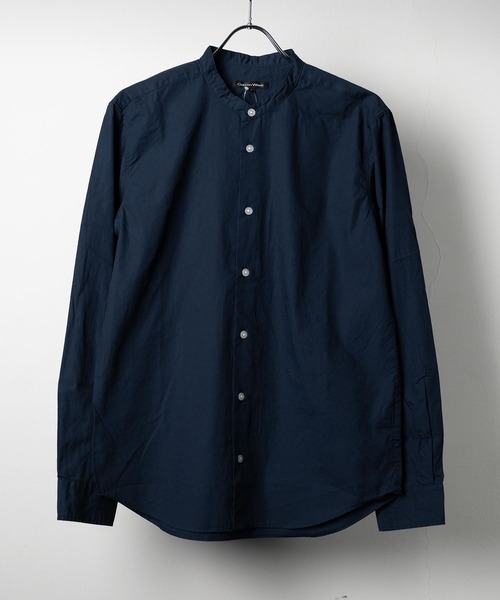 garsonwave（ギャルソンウェーブ）の「日本製洗いざらしコットンブロードノーカラーシャツ ナノファイン加工(GW)（シャツ/ブラウス・メンズ・シルバーグレー/ワインレッド/ライトピンク/ベージュ/ホワイト/ブラック/ネイビー/オリーブ/ブラック系/グリーン・LL/L/M）」の8枚目の写真