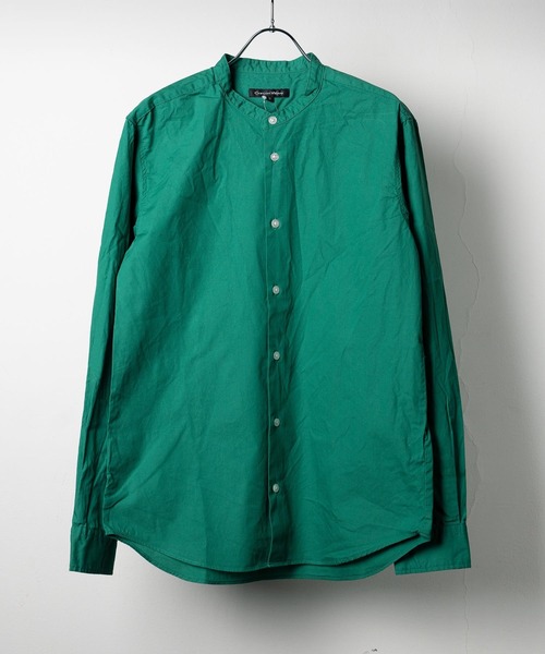 garsonwave（ギャルソンウェーブ）の「日本製洗いざらしコットンブロードノーカラーシャツ ナノファイン加工(GW)（シャツ/ブラウス・メンズ・シルバーグレー/ワインレッド/ライトピンク/ベージュ/ホワイト/ブラック/ネイビー/オリーブ/ブラック系/グリーン・LL/L/M）」の7枚目の写真