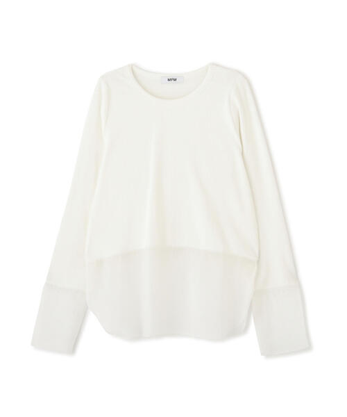 FREE'S MART（フリーズマート）の「[MFM]シアーコンビレイヤードカットソー（Tシャツ/カットソー・レディース・ホワイト/ホワイト系その他/オフホワイト/ホワイト系その他2・FREE）」の5枚目の写真