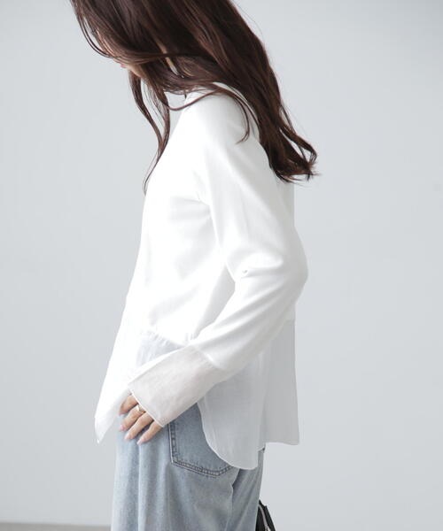 FREE'S MART（フリーズマート）の「[MFM]シアーコンビレイヤードカットソー（Tシャツ/カットソー・レディース・ホワイト/ホワイト系その他/オフホワイト/ホワイト系その他2・FREE）」の6枚目の写真