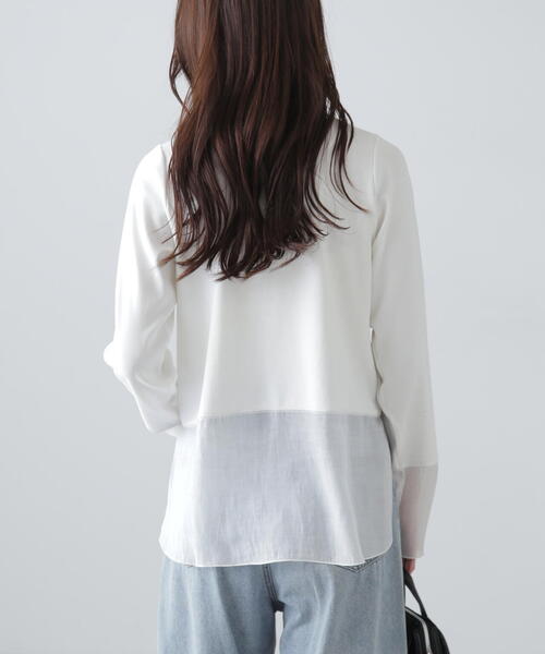 FREE'S MART（フリーズマート）の「[MFM]シアーコンビレイヤードカットソー（Tシャツ/カットソー・レディース・ホワイト/ホワイト系その他/オフホワイト/ホワイト系その他2・FREE）」の7枚目の写真