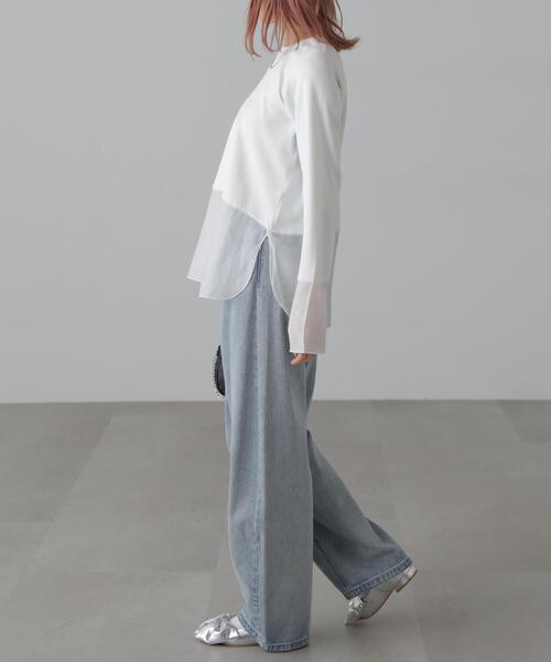 FREE'S MART（フリーズマート）の「[MFM]シアーコンビレイヤードカットソー（Tシャツ/カットソー・レディース・ホワイト/ホワイト系その他/オフホワイト/ホワイト系その他2・FREE）」の15枚目の写真