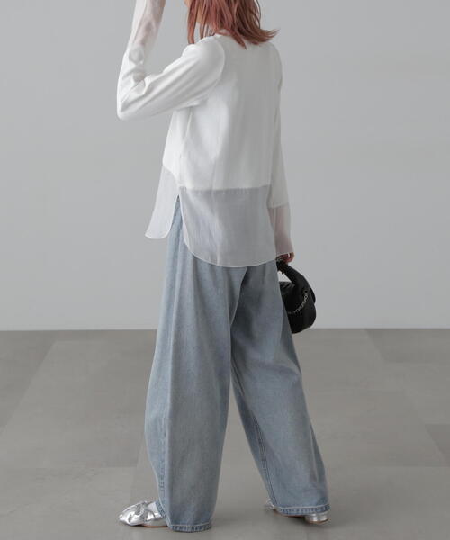 FREE'S MART（フリーズマート）の「[MFM]シアーコンビレイヤードカットソー（Tシャツ/カットソー・レディース・ホワイト/ホワイト系その他/オフホワイト/ホワイト系その他2・FREE）」の16枚目の写真