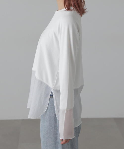 FREE'S MART（フリーズマート）の「[MFM]シアーコンビレイヤードカットソー（Tシャツ/カットソー・レディース・ホワイト/ホワイト系その他/オフホワイト/ホワイト系その他2・FREE）」の20枚目の写真