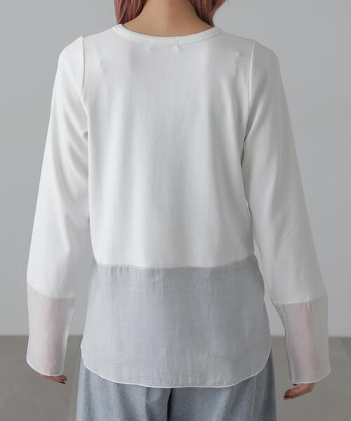 FREE'S MART（フリーズマート）の「[MFM]シアーコンビレイヤードカットソー（Tシャツ/カットソー・レディース・ホワイト/ホワイト系その他/オフホワイト/ホワイト系その他2・FREE）」の21枚目の写真