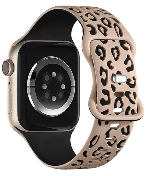LUON(ルオン)の「LUON / Apple Watch Band / シリコン レオパード柄 アップルウォッチ バンド(デジタル腕時計・レディース・ホワイト/ブラック/ブラウン/ピンク/ベージュ/ミント/ライトピンク・A/B)」の4枚目の写真