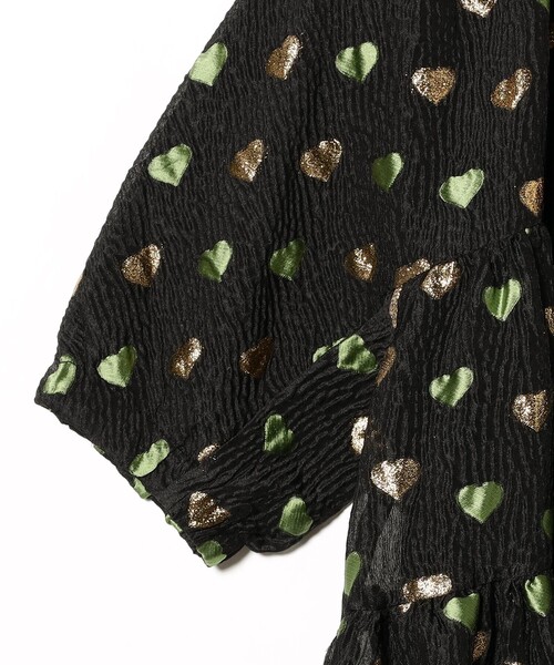 Ray BEAMS（レイビームス）の「sister jane / Carriage Hearts Jacquard Dress（ワンピース・レディース・ブラック・SMALL）」の4枚目の写真