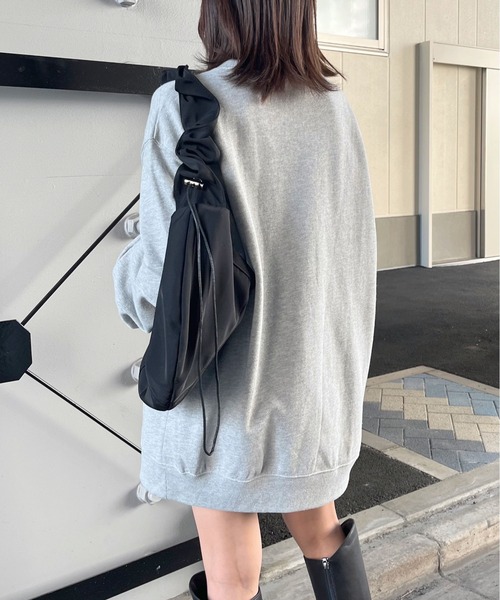 MODISH GAZE(モディシュガゼ)の「【MODISH GAZE】BEST FRIENDS FOREVERサークルプリント裏毛トレーナー(CP)(スウェット・レディース・杢グレー・L)」の10枚目の写真
