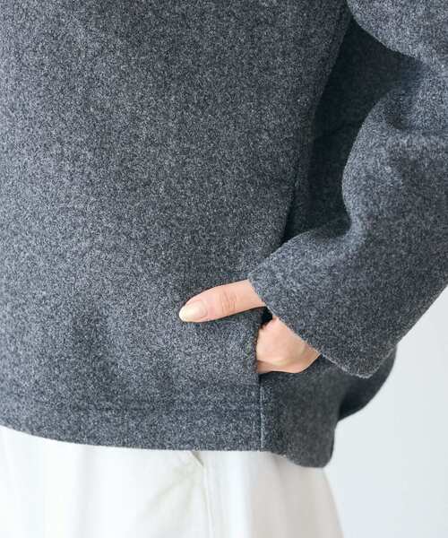 CRAFT STANDARD BOUTIQUE（クラフトスタンダードブティック）の「圧縮ウール風ZIP付きジャケット（ブルゾン・レディース・ベージュ/グレー/チャコールグレー・FREE）」の15枚目の写真